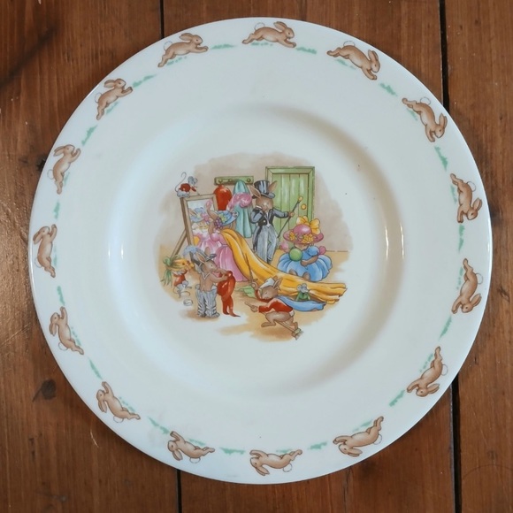 🐰🍽 Royal Doulton Bunnykins Plate Bunnies Ceramic 🍽🐇 - Picture 2 of 4